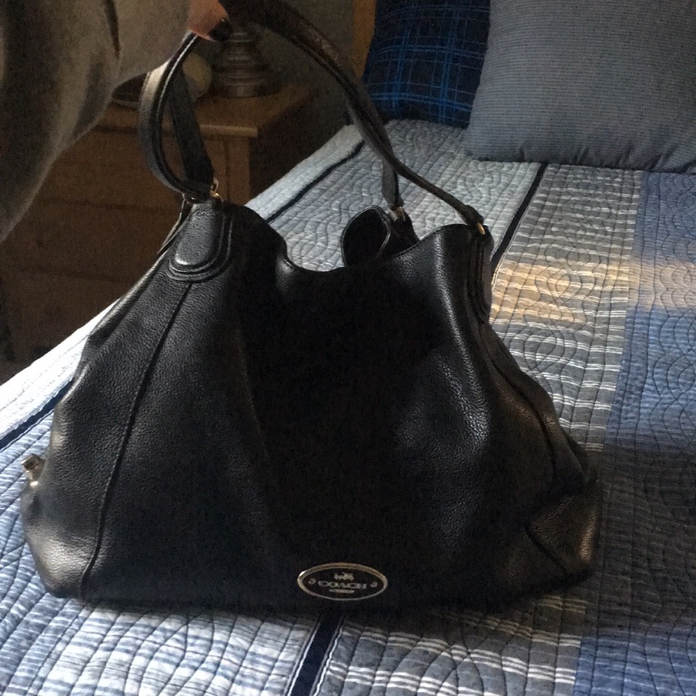 COACH Edie bag- black with gold hardware